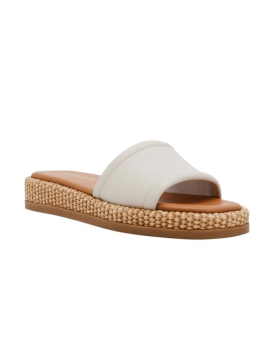Steve Madden Shoes - Steve Madden Boardwalk Women's Flat Shoes Bone Leather 9.5 - Textile - NWB